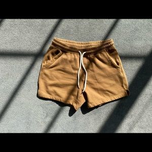 Dark Tan Cozy Sweat Shorts